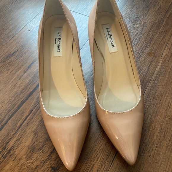 Nude Patent LK Bennett Heels - Picture 4 of 5
